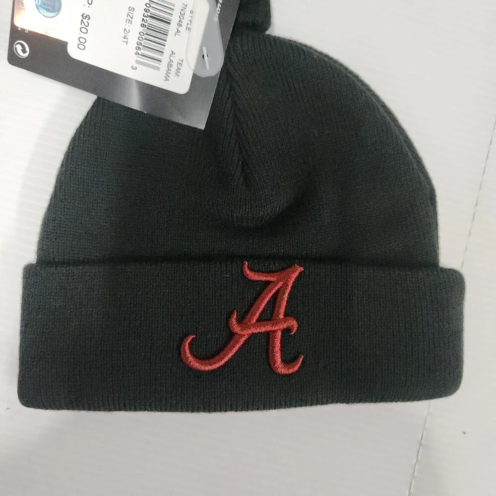 Nike Alabama Toddler Beanie Hat and Mittens Set Black Red a Logo 2pc Size 2/4T